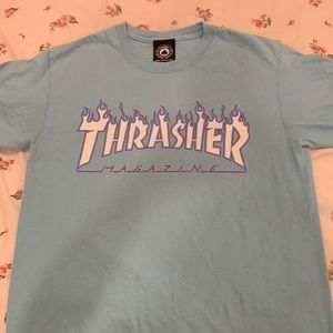T-shirt from zumiez
Thrasher 
Size - Small
Color - Teal blue